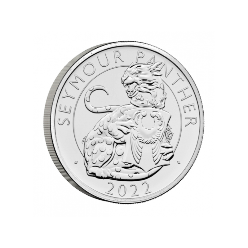 Королевская династия Тюдоров - "Сеймурская пантера" . Великобритания 5£  2022 г. Mедно-никилиевая монета.