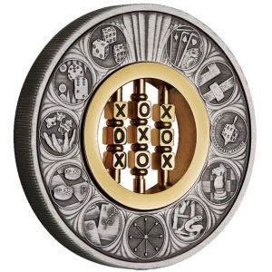 Games through the Ages. Tuvalu 2$ 2022 antique finish 99,9% Silver coin, 2oz