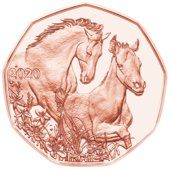 ”Друзья на всю жизнь." - Австрия, 5 €, 2020. г., медная монета, 8,5 г.