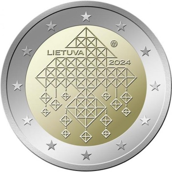 Lithuania 2€ commemorative coin 2024 -  Lithuanian tradition of straw gardens inscribed on the UNESCO Representative List of the Intangible Cultural Heritage of Humanity