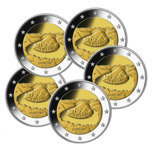 2 € юбилейная монета 2025 г. Германия - Saarland 5 x (A, G, D, J F) 