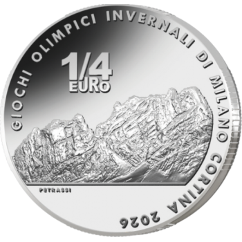 "Milano Cortina 2026 Winter Olympic Games - MILAN  Italy 1/4 € base metal coin