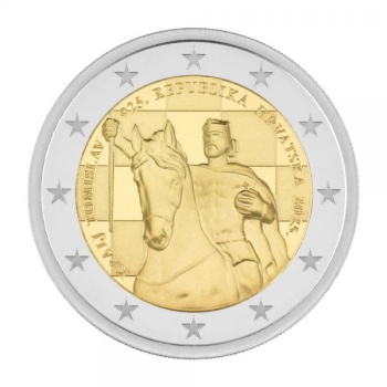 2 € юбилейная монета 2025. г. Хорватия - 1100 лет Хорватии и коронация короля Томислава