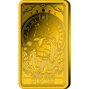 Zodiac Series Pisces. Solomon Islands 10$ 99,99% Gold Coin 1/200 oz