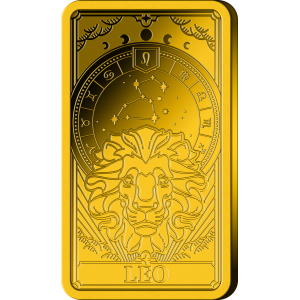 Sodiaagimärgid - Lõvi.  Saalomoni saarte 10 $ 1/200 oz 99,99% kuldmünt.