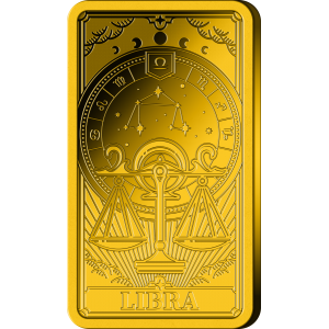 Zodiac Series Libra. Solomon Islands 10$ 99,99% Gold Coin 1/200 oz