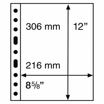  Plastic pocket Grande 1 S (Black) for stamps