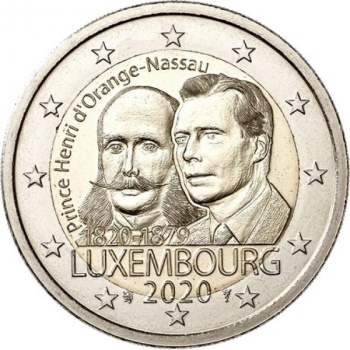 Luxemburg 2€ erikoisraha 2020 - 200 vuotta prinssi Henrin syntymästä