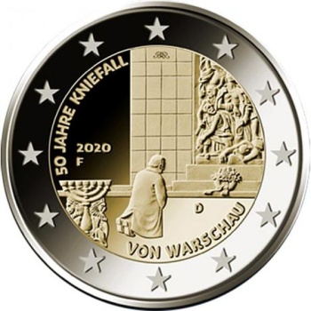 Germany 2€ commemorative coin 2020 - The 50th anniversary of Willy Brandt’s Kniefall von Warschau