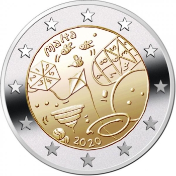 Malta 2€ commemorative coin 2020 - Children’s games