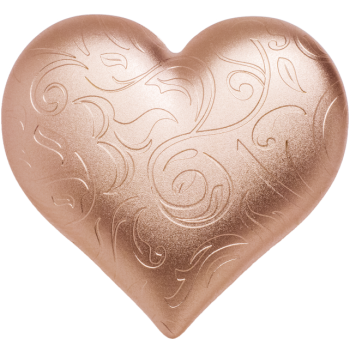 Rosy Heart Palau 5$ 2021 gilded 99,9% silver coin, 1 oz