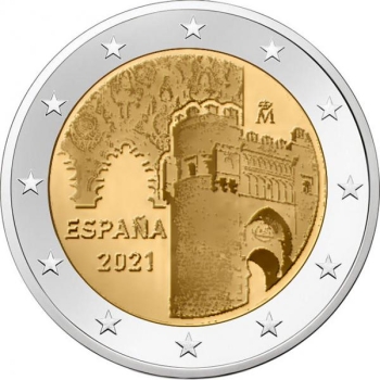 2 € юбилейная монета 2021 г. Испания - Исторический центр Толедо