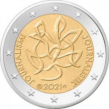 Suomi 2€ erikoisraha 2021 – Journalismi ja avoin tiedonvälitys suomalaisen kansanvallan tukena