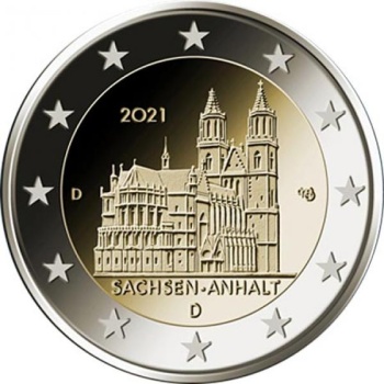 Germany 2€ commemorative coin 2021 - Sachsen-Anhalt - Magdeburg Cathedral