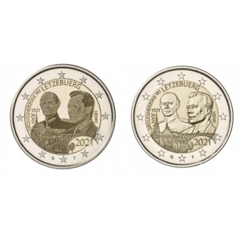 Luxembourg 2€ commemorative coin 2021 - The 100th anniversary of the Grand Duke Jean