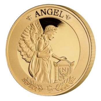 Ангел. 50 £ Остров Святой Елены 2021 г. 99,99% золотая монета, 1 унция
