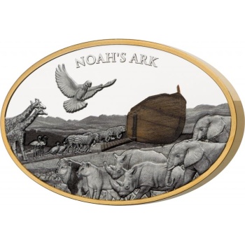 Nooan arkki - Salomonsaarien 10$ 2021.v. -  99,9% hopearaha, 3 unssi 