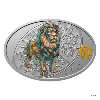 Silver coin Sign of Zodiac - Leo. Niue 1 $ 2021 99,9% silver coin 1 oz 