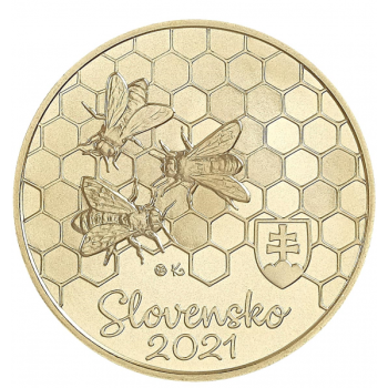 Slovakkia floora ja fauna. Meemesilane. Slovakkia 5 €  2021. a. juubelimünt