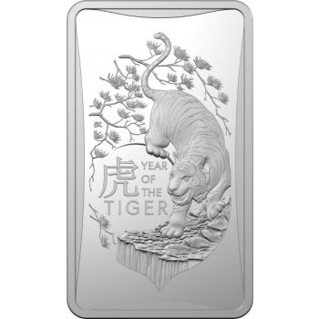Tiigri aasta 2022 - Austraalia 2 $ kandiline 1/2-untsine 99,9% hõbemünt
