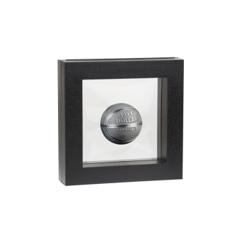 Баскетбол. Мяч Шар 3D - Самоа 5 $ 2020 г.  99,9% серебряная монета с позолотой 