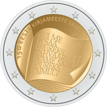 Estonia 2€ commemorative coin 2022 - 150th anniversary of the founding of the Society of Estonian Literati