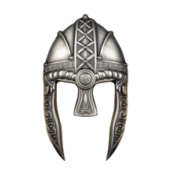 "Viking Helmet". Solomon Islands 10$ 2022. 99,9% silver coin with antique finish, 10 oz