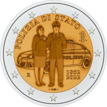 Italia 2€ erikoisraha 2022 - Italia poliisi 170 vuotta