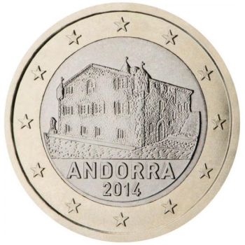Andorra  1€ käibemünt 2016.a. kilepakendis