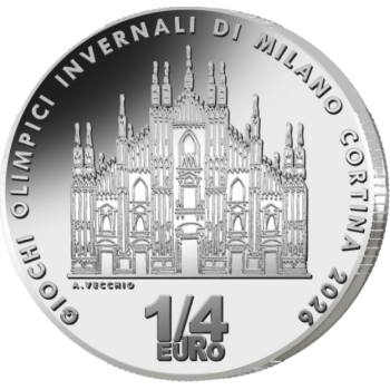 "Milano Cortina 2026 Winter Olympic Games - MILAN  Italy 1/4 € base metal coin