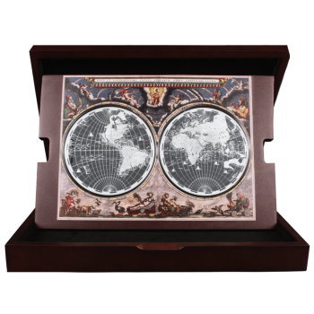 "История картографии – XVII век".  Соломоновы острова, 2 x 10$ ,2025, 99,9% серебряная монета. Набор из 2-ух 99,9%  серебряных монет - 2 x 5 унций.
