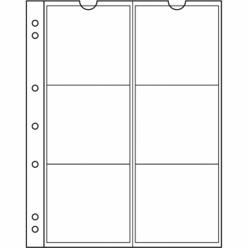 Coin sheet Numis for 6 coins up to 55 mm