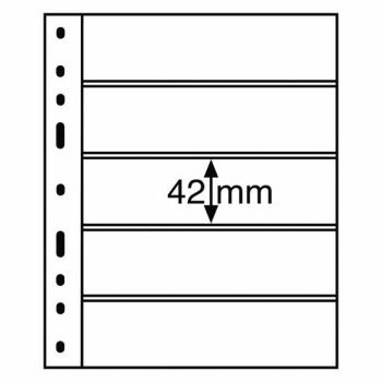 Optima margileht 5 vahega (42 x 180 mm), must tasust 