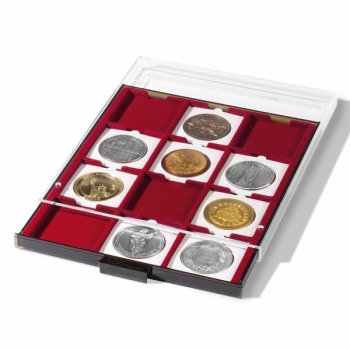 Coin box for coins in Quadrum XL capsules