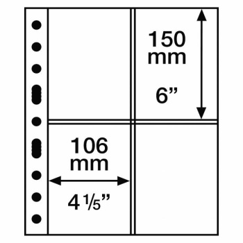 Grande leht 4 vahega - 2 CT - 4 taskut 150 x 106 mm. Sobib postkaartidele 