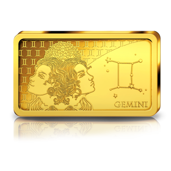 Zodiac Series 2020 Gemini. Solomon Islands 10$ 2020 99,99% Gold Coin 0,5 g