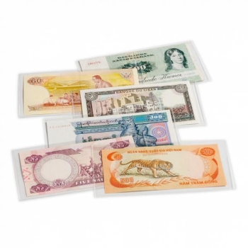 Защитные листы -обложки для банкнот BASIC  ( 166 x 81 мм). Упаковка 50 шт.