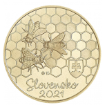 ”Slovakian eläimistö ja kasvisto. Tarhamehiläinen." Slovakia 5€ 2021 erikoisraha 