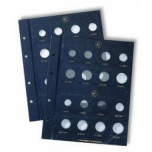 Coin sheets VISTA. For sets of eight euro coins in circulation. 2 sheets in set