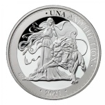 Una & the Lion. Saint-Helena, Ascension and Tristan da Cunha 2 £- 2021 99,9 % silver coin, 2 oz