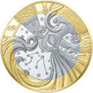 Horoskooppimerkit - Vesimies. Ranska 5 € 2026 kupari-nikkeli raha, 11,7 g