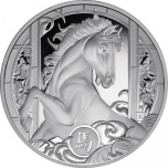 Hevoksen vuosi 2026  Niue 1$ 99,9% hopearaha, 1 unssi