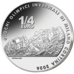 "Milano Cortina 2026 Winter Olympic Games - MILAN  Italy 1/4 € base metal coin