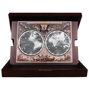 "История картографии – XVII век." - Соломоновы острова, 2 x 10$, 2025. г., 99,9% серебряная монета. Набор из 2-ух  монет, 2 x 5 унций.