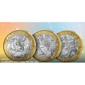 Horoskooppimerkit - Ranska 5 € 2025 Setti 12 kupari-nikkeli raha,