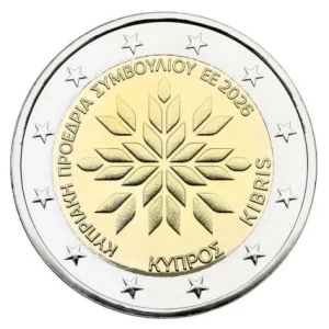 2 € юбилейная монета  2026 г. Кипр -Председательство Кипра в Совете ЕС 