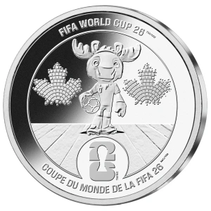 FIFA World Cup 2026ᵀᴹ Талисман. Канада 0,25 доллар, монета из недрагоценного металла, . Coincard. 