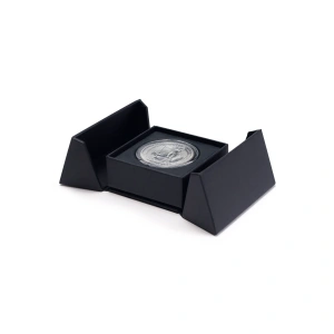 Single coin box Porta for 39/40 mm coins with capsule . black