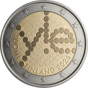 Finland 2€ commemorative coin 2026 - 100 years YLE (Coin card Fi/Eng)
