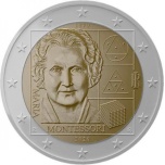 Itaalia 2020 a 2€ juubelimünt-   Maria Montessori 150. sünniaastapäev